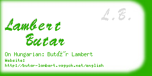 lambert butar business card